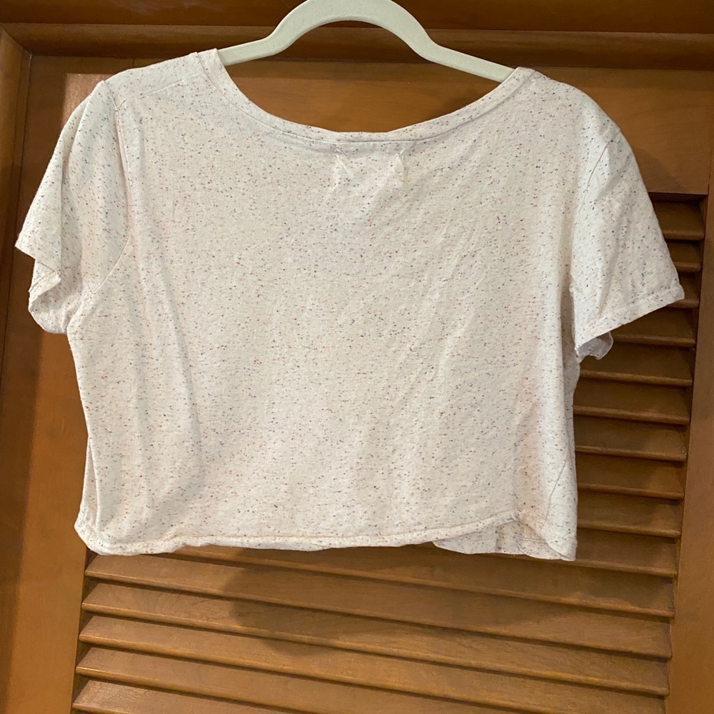 UO Baggy Croptop - Offwhite with colored specks